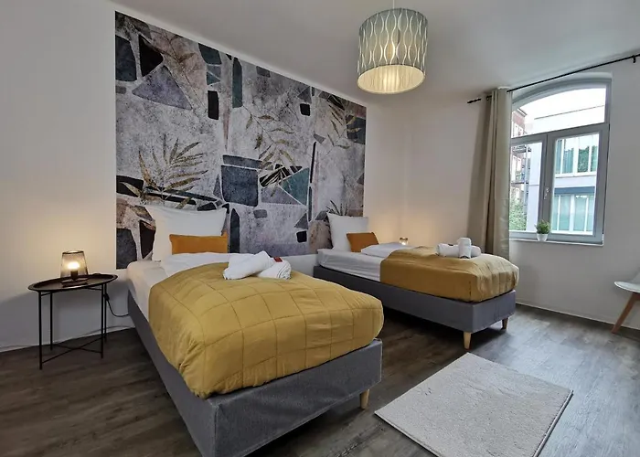 Bohnapartments - Town House Am Stadtpark - Terrasse - Parkplaetze - Wlan Apartment Erfurt