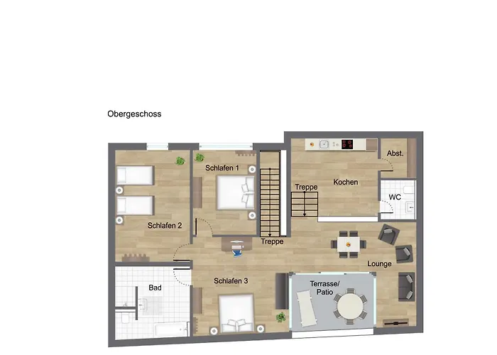 Bohnapartments - Town House Am Stadtpark - Terrasse - Parkplaetze - Wlan
